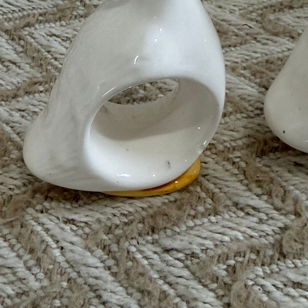 Vintage Bone China Duck Goose Napkin Rings Set of 6 - Picture 5 of 7